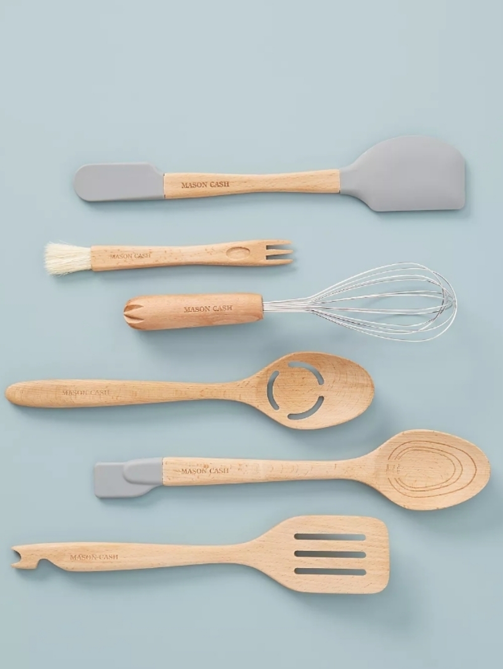 Mason Cash Utensil Set of 6 - natural/grey